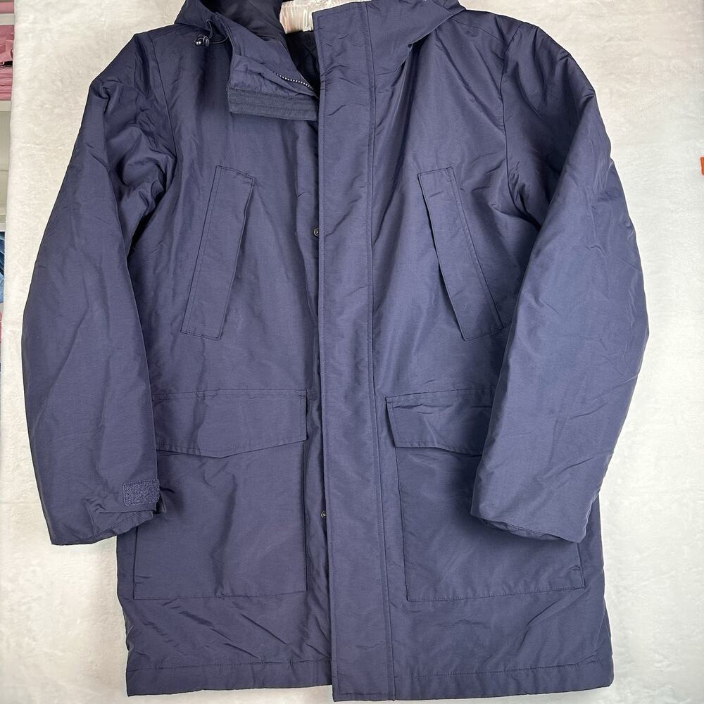 American Airlines Lands End Mens S 34-36 Primaloft Uniform Parka Hooded Jacket